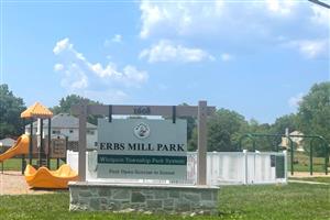 Erbs Mill Park Welcome Sign