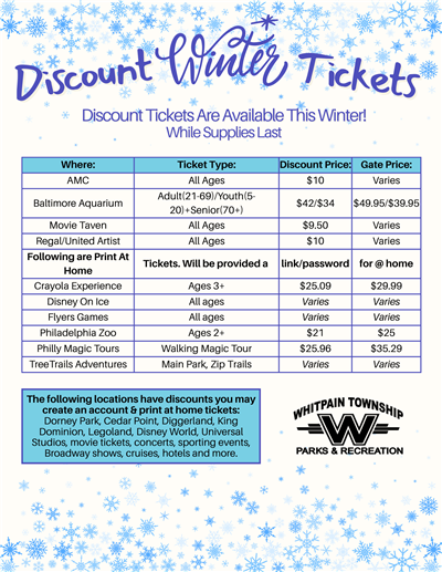 Winter 2025 Discount Tickets